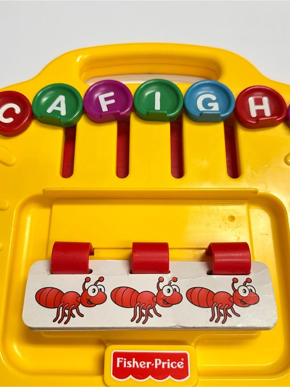 VTG 1997 Fisher Price Alpha-Go-Round Alphabet Spelling Game Learning Toy #72489